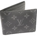 LOUIS VUITTON - Men's Black Monogram Canvas Bi-Fold Wallet