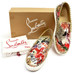 Christian Louboutin Pik Boat Trash Patent Spike Slip-On 41.5 w/ Box Red Bottoms
