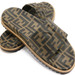 FENDI FF Zucca Sandalo TPU Maya Nero Slides Sandals EU 8 / US 9 w/ Box Dustbag
