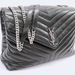 Saint Laurent YSL Large Loulou Chain Bag Black Calfskin Silver HW