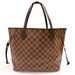 LOUIS VUITTON Neverfull MM Damier Ebene Tote w/ Pochette Microchip Red Interior