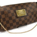 LOUIS VUITTON Damier Ebene Eva Clutch Crossbody Bag - Excellent w/ Box