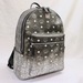 MCM Visetos Black Ombre Stark Backpack Silver Hardware Laptop Sleeve 13x16