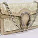 GUCCI Dionysus Super Mini GG Supreme Crossbody Chain Bag Silver HW