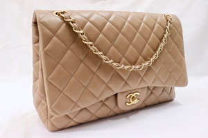 CHANEL Jumbo Classic Flap Beige Quilted Lambskin Gold HW ENTRUPY CoA
