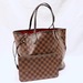 LOUIS VUITTON Neverfull MM Damier Ebene Tote w Pouch - Good Condition