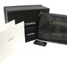 CHANEL Black Grained Leather Studded Logo Clutch Pouch Gold HW Auth Card