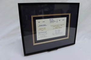 Bob Hope Desert Classic Ball 1983 Framed Dinner Ticket Riviera Palm Springs